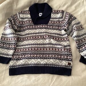 Janie and Jack new with tags boys size 6 fair isle shawl collar sweater